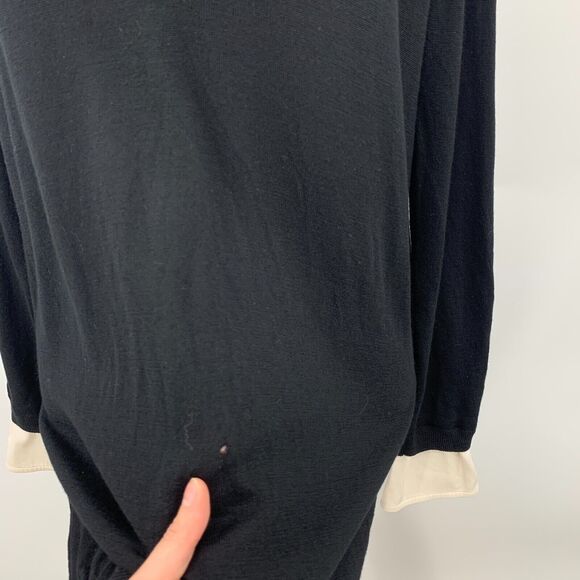 St John Sweater Womens M Medium Wool Silk Blend Contrast Layered Twofer *READ - Picture 4 of 11